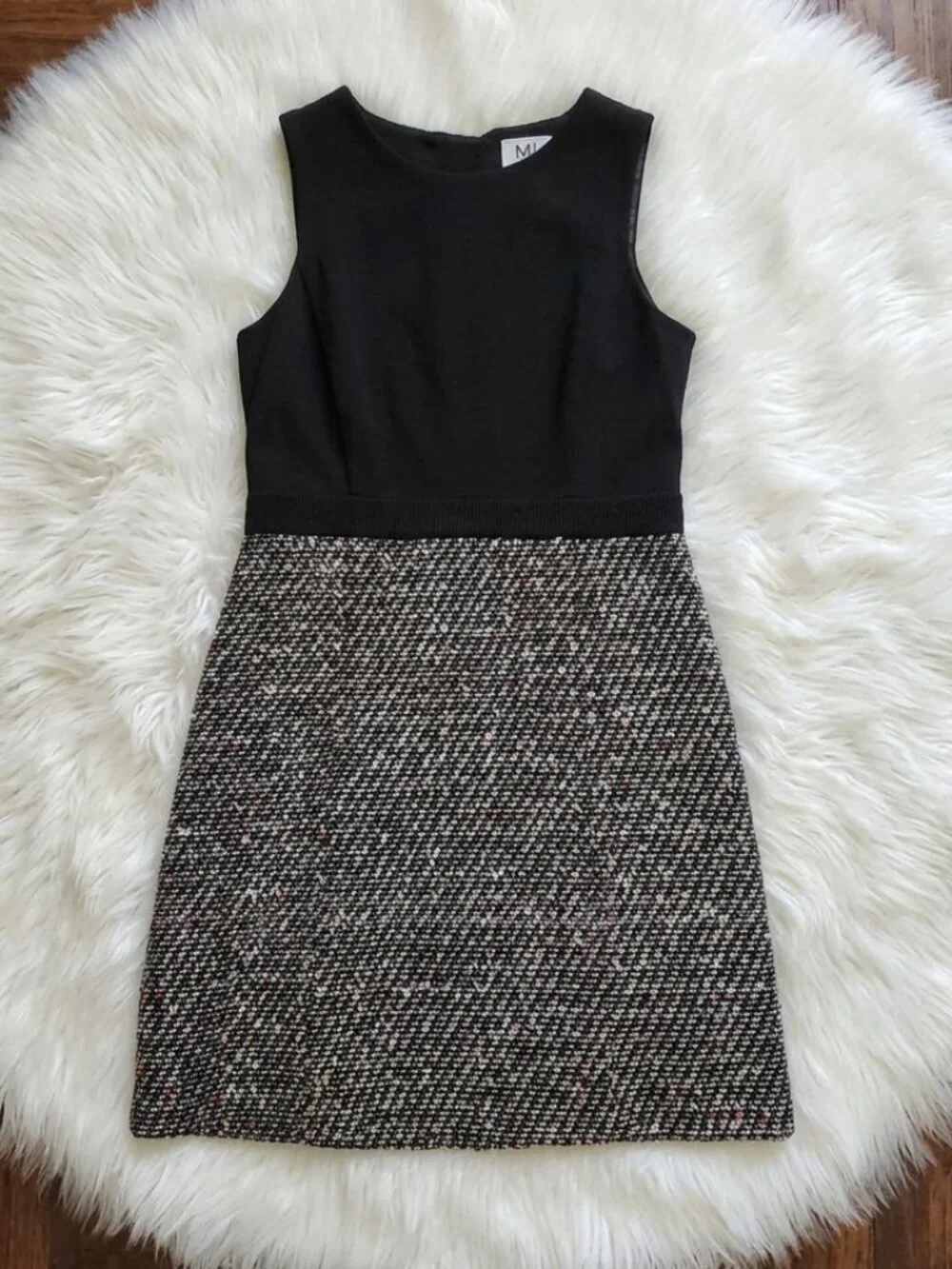 NWT Milly Minis Black Panel Dress in Size 14.